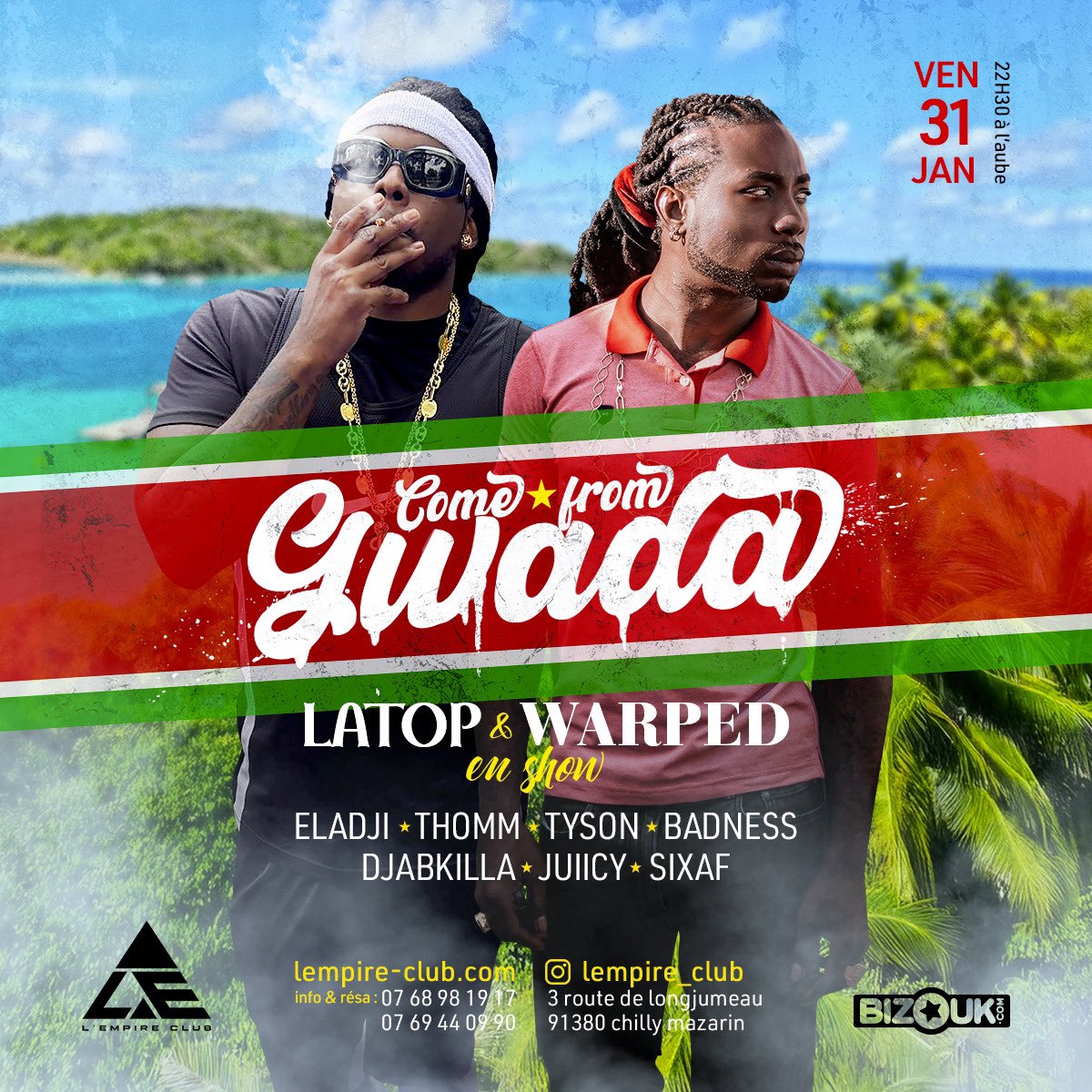 COME FROM GWADA 🔥🔥🔥
LATOP &amp;  WARPED EN SHOW
<a href="/Djeladji/">Le mercenaire de l’espace</a> <a href="/dj_thomm/">DJ THOMM 🐼</a> <a href="/DjTysonShow/">Dj Tyson aka The Voice</a> <a href="/DjBadnessParis/">DJ BADNESS</a> <a href="/djabkilla/">Eagle ᡕᠵ᠊ᡃ່࡚ࠢ࠘ ⸝່ࠡࠣ᠊߯᠆ࠣ࠘ᡁࠣ࠘᠊</a> <a href="/JuiicyDj/">Mais t’es un Malade ou quoi !? 🤪</a> <a href="/dj_sixaf/">DJ SIXAF OFFICIEL</a>