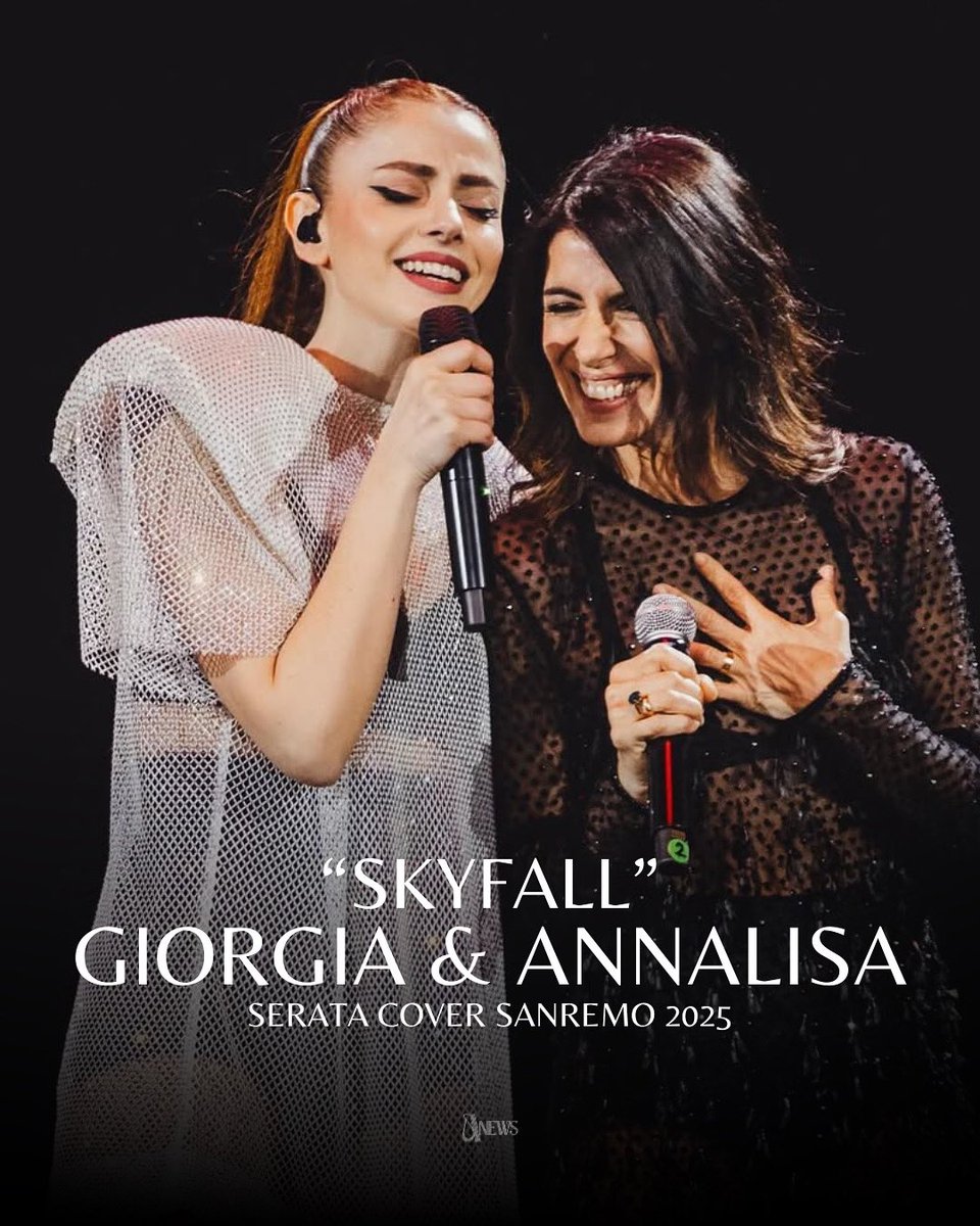AnnalisaNews's tweet photo. NO, NON È UN SOGNO: ANNALISA E GIORGIA DUETTERANNO A SANREMO. 

Giorgia ha scelto Annalisa per duettare durante la serata cover di #Sanremo2025 sulle note di “Skyfall” di Adele ✨

#Annalisa #Giorgia https://t.co/s2O6k0DUTf