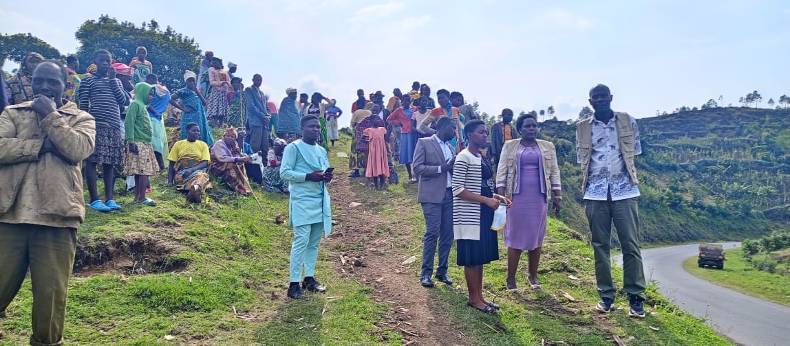 Rc Mgahinga President Peace R at Chanake where DG @Agnes Mungate is expected to begin her activities as part of her visit to Kisoro.