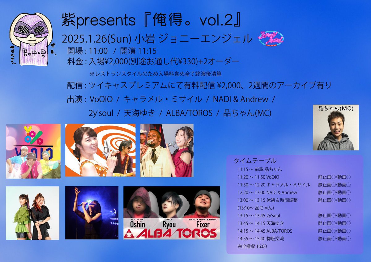 doonbaan's tweet photo. 俺得。Vol.2ありがとうございました！✨
今日1番騒いでた客兼VoOlOの非正規雇用「 TMG VoOlO」の翔太郎です！笑
やっぱレベル高くて本当に良きライブで楽しめました！ありがとうございますっ！
実は自分ソロもやってましてオリ曲も歌ってますので皆さまよろしくお願いします！
https://t.co/1vaX3RWO4c https://t.co/sqJdr777QO