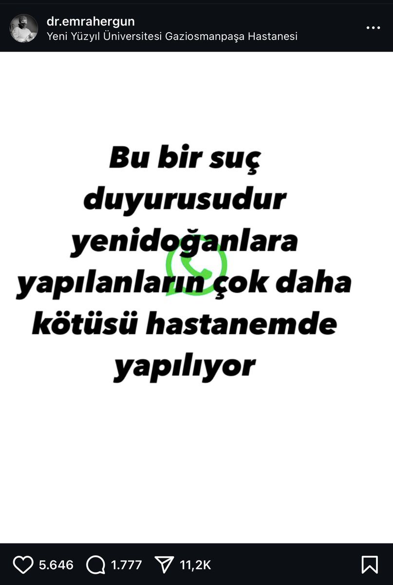 haskologlu's tweet photo. Yeni Yüzyıl Üniversitesi’nin hastanesinde çalışan bir doktor kendi hastanesini ifşa etti:

• Bu bir suç duyurusudur. Yenidoğanlara yapılanların çok daha kötüsü hastanemde yapılıyor. 

• Bir doktor sırf TikTok’ta etkileşim için gebeleri erken doğuma aldı. 

• Bu tip hastaneler asıl vurgunu diyaliz ve böbrek yetmezliği tanısıyla vuruyor nakil ayağına neler dönüyor.

• Stajyer öğrencileri hasta olarak kayıt açıp muayeneleri yapılmasından tutunda 500 tane ameliyat istenildiğini 501 yapıldığında üst kattaki kutlamaları her şeyi biliyoruz. 

Doktorun iddiaları sonrasında henüz resmi bir açıklama yapılmadı.