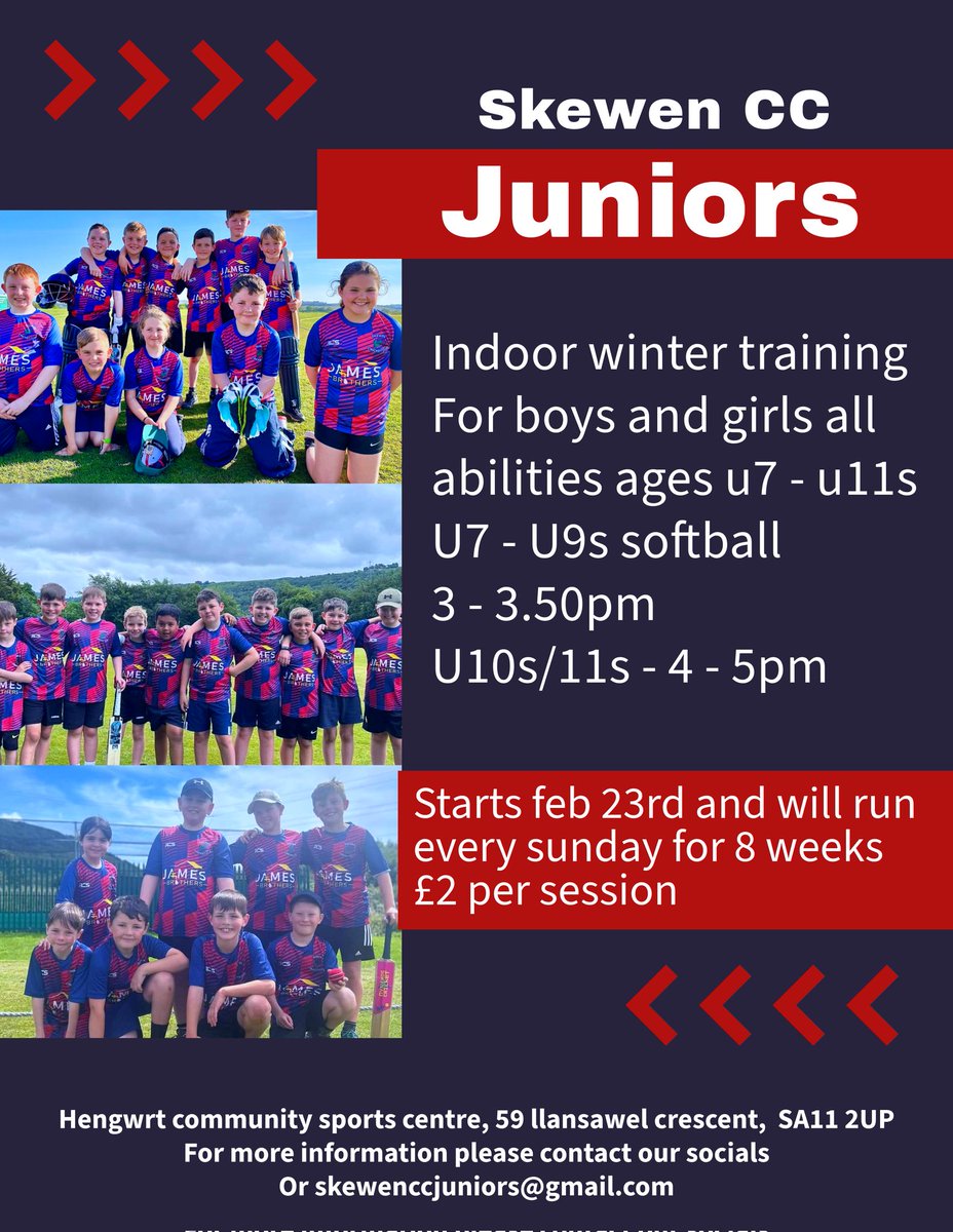 📢 As we're approaching February, we have both our senior and junior nets starting 🏏

For any information about getting involved, then please get in touch!
