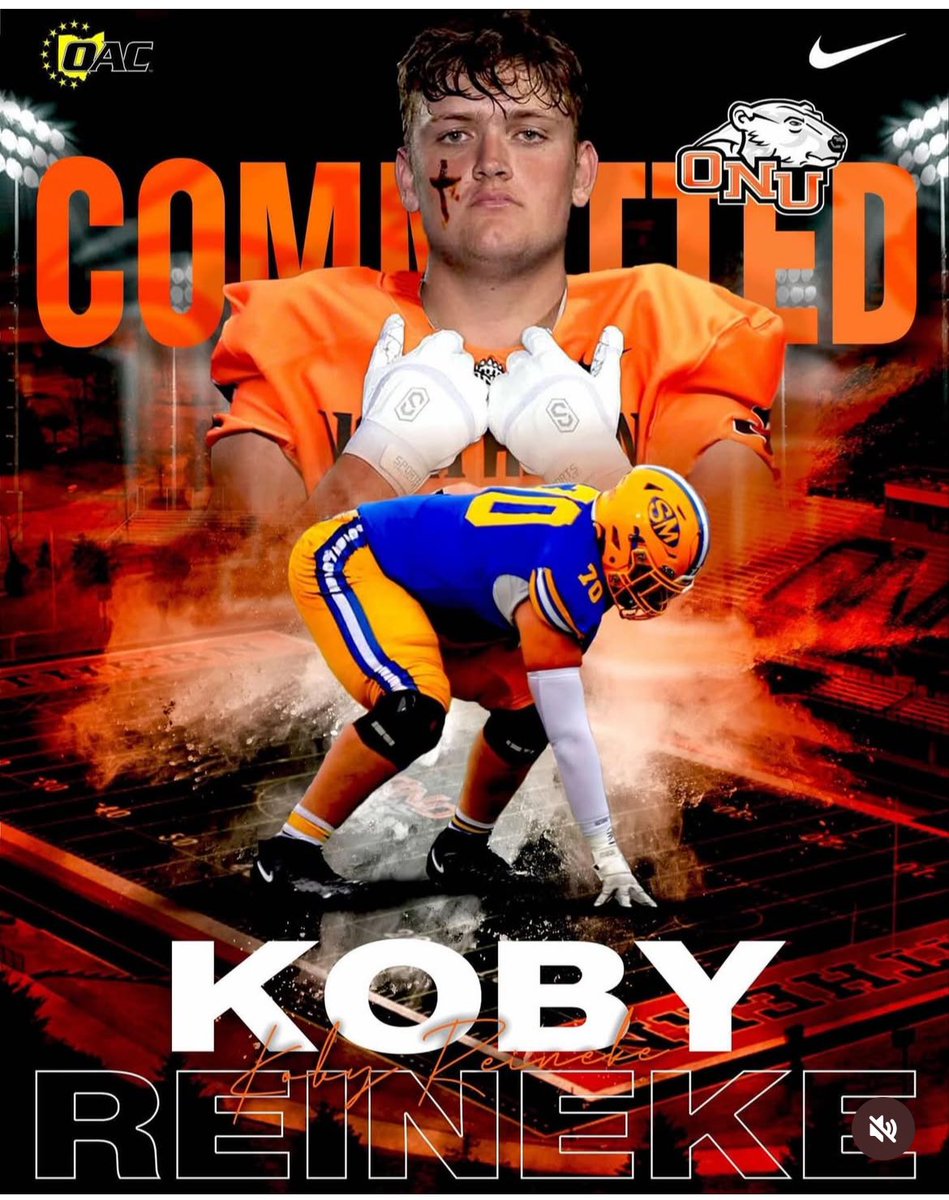 Congratulations to Koby Reineke on his commitment to Ohio Northern. #GoRiders!