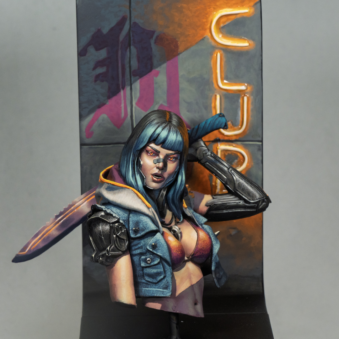 MiniaturesDen's tweet image. My last bust commission painted live on my stream (link in bio)! Model from @nekogalaxyminis

#nmm #osl #miniaturepainting #figurepainting #warhammer #paintingwarhammer #warhammerfantasy #Cyberpunk2077 #paintingminiatures