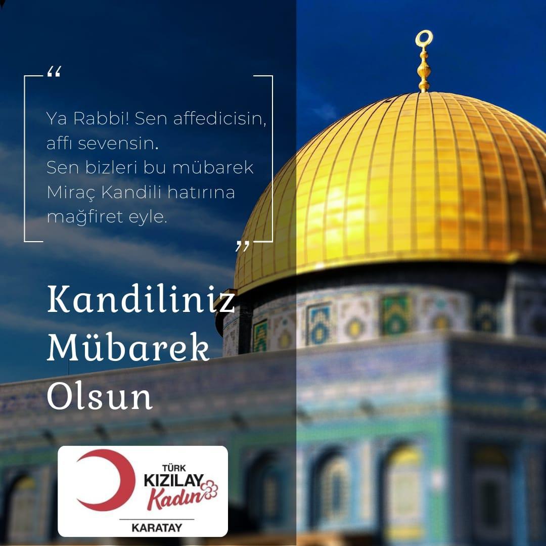 İslam ve iyilik için attığımız her adımımızı sen Miraç hükmünde say Allah'ım.🤲
Miraç Kandili'nin rahmeti bereketi tüm İslam aleminin üzerine olsun.🌙🇹🇷
#kızılay #kadın #karatay #merhametçınarları #fyp #gönüllüol #sensizolmaz #miraç #kandil