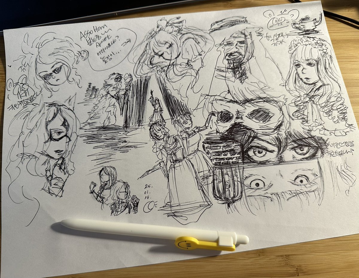 Drawing_LS's tweet photo. <2025.01.26 - 펜 낙서> https://t.co/Og0tX7YP1d