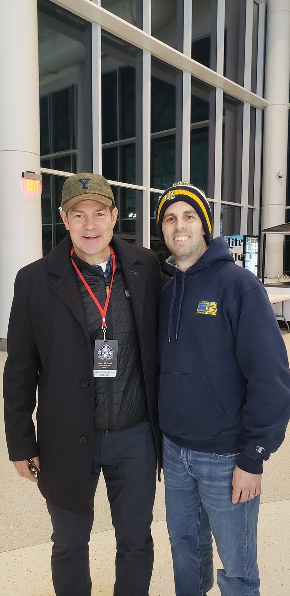 Rocco__PR's tweet photo. Fun encounter with #NYR goaltending royalty! Gracious with his time talking current Rangers team and QU/Yale. #CTIce @JLazzy23 @OhRyanMead @CLoprestiWFAN https://t.co/7fEg4deavi