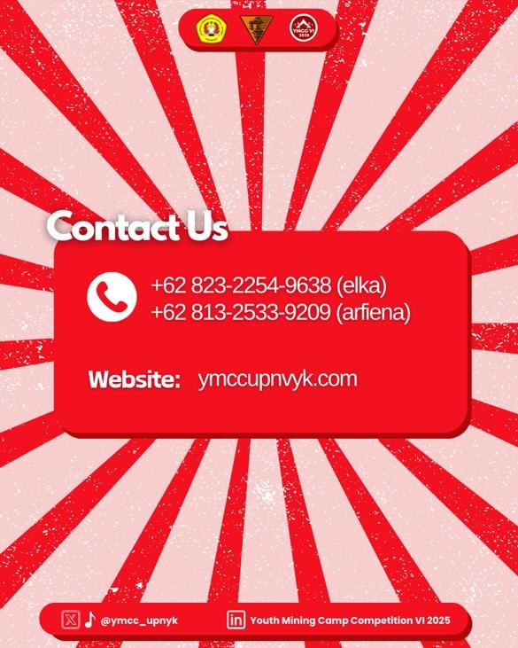 ymcc_upnyk's tweet photo. [FUTURE MINER EXHIBITION]

Experience the "Future Miner Exhibition" during YMCC 2025 and explore the latest innovations in mining. Discover cutting-edge technologies, career opportunities, and engage with industry experts shaping the future of mining. https://t.co/kPijWxXx9s