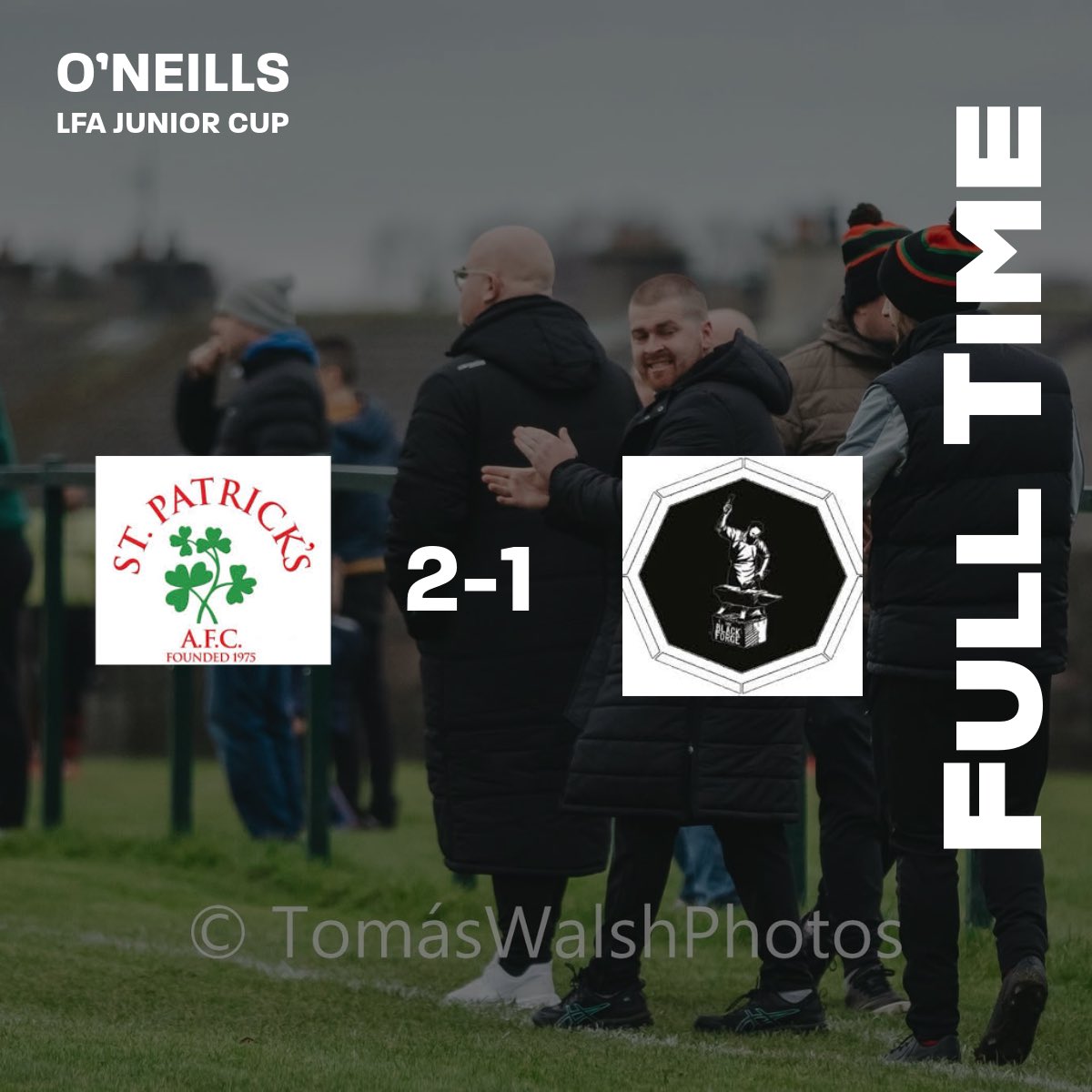 Premier| Our Premier team delivered a solid performance last night defeating Blackforge FC 2-1 in a thrilling encounter to advance to the last 16 of the Leinster Junior Cup✅.

Goals were scored by Raveli Kilonda and Shane Buggy.

#stpats | #stpatsafc