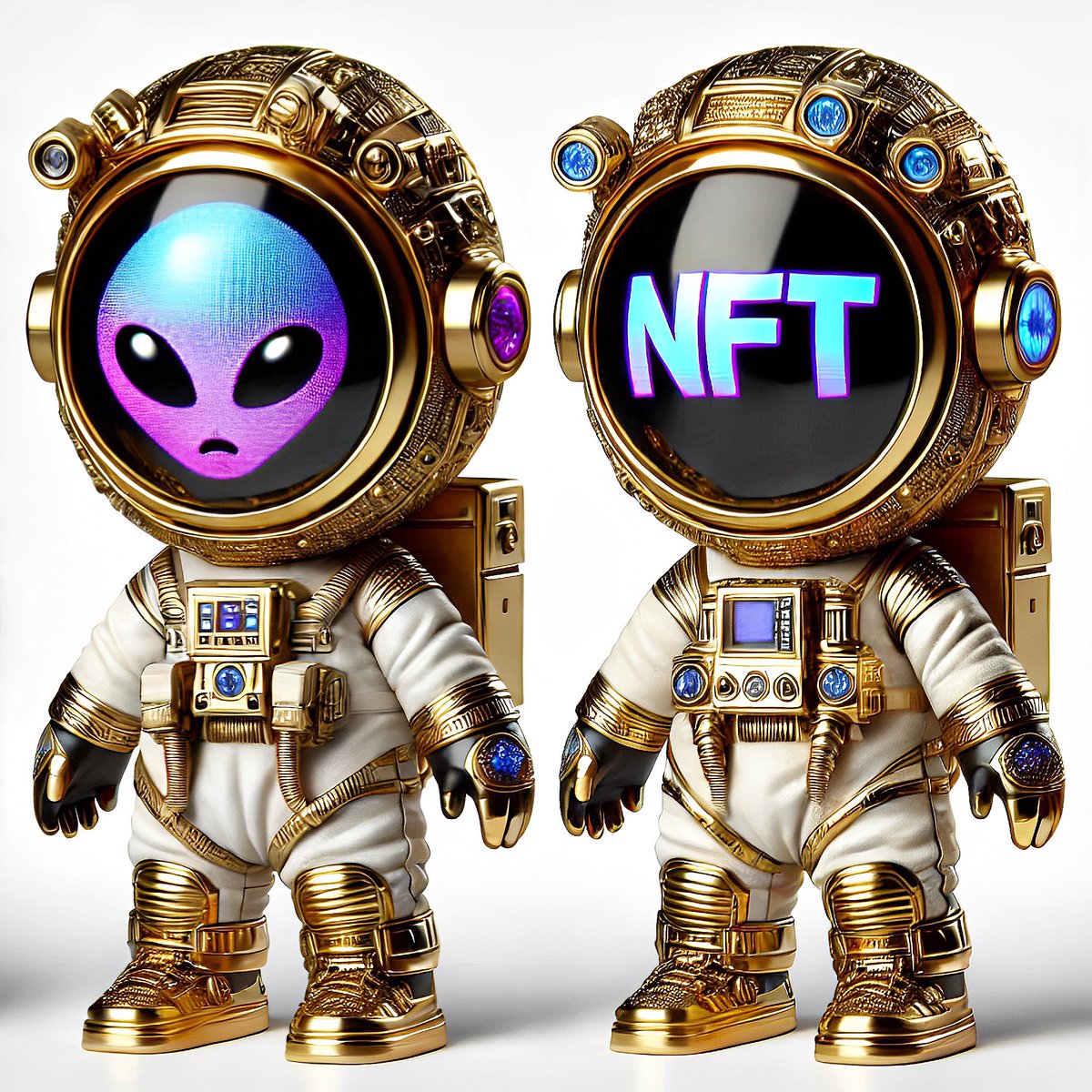 Perdu dans l’immensité de l’univers, ils cherchent une étoile pour les éclairer .🚀🚀🚀💥🩷 #nft #nftart #nftcommunity #nftcollector #nftdrop #cutenft #crypto #astronauts #3d #ai #aiartcommunity #art #artcollector #love #pice #nftartists #nftnews #3dart #3dartist