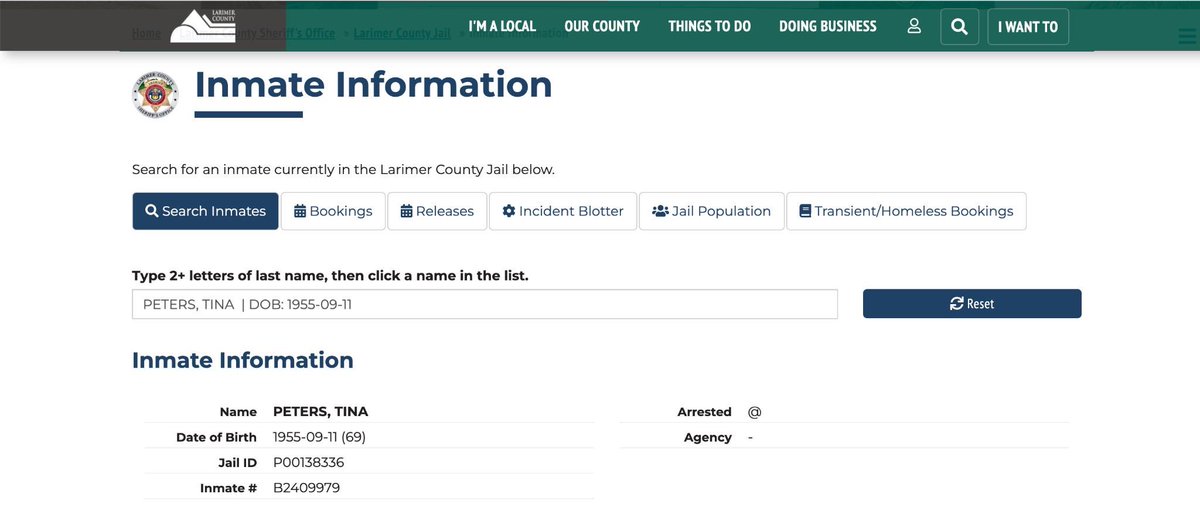 JohnStrandUSA's tweet photo. BREAKING: Election fraud whistleblower Tina Peters has been transferred to Larimer County jail

Why is she being moved to a local jail instead of state prison on a 9-year sentence?

@jaredpolis needs to hear it from you—this weaponized government abuse is unacceptable. FREE TINA! https://t.co/0Ek8Yx8kjh