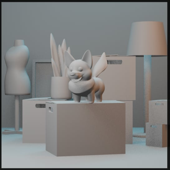 Zuumchamse's tweet image. Felt like stepping a little outside of my comfort zone and since we are in the middle of moving chaos I was inspired to do a little doggo animation. So far so good!

First time modeling a character and oh boy how different it is than assets! 😂

#3db #3danimation #wipart