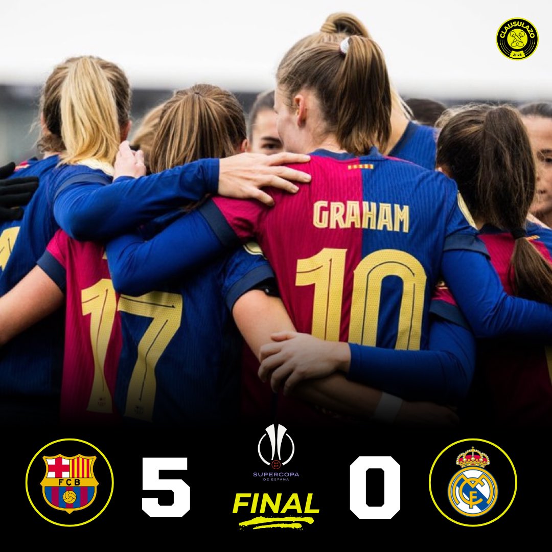 🔝 El Barça, campeón de la Supercopa de España

🙌 Primer título de Pere Romeu tras una victoria contundente en Butarque (5-0).

⚽️ Las azulgranas se imponen en la final tras un doblete de Ewa Pajor y goles de Graham Hansen, Patri Guijarro y Alexia Putellas.

#fcbfemeni #futfem