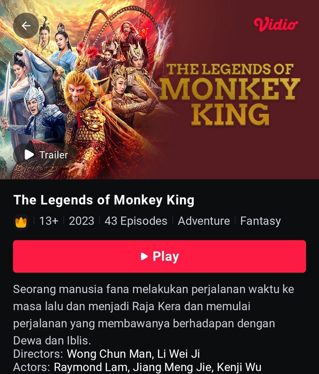 Sun Go Kong is in the house!

KERA SAKTI ada di Vidio nih, tapi baru versi 2011 &amp; 2023. Versi 1996 belum ada.

Inget gak dulu nonton di TV pas umur berapa?