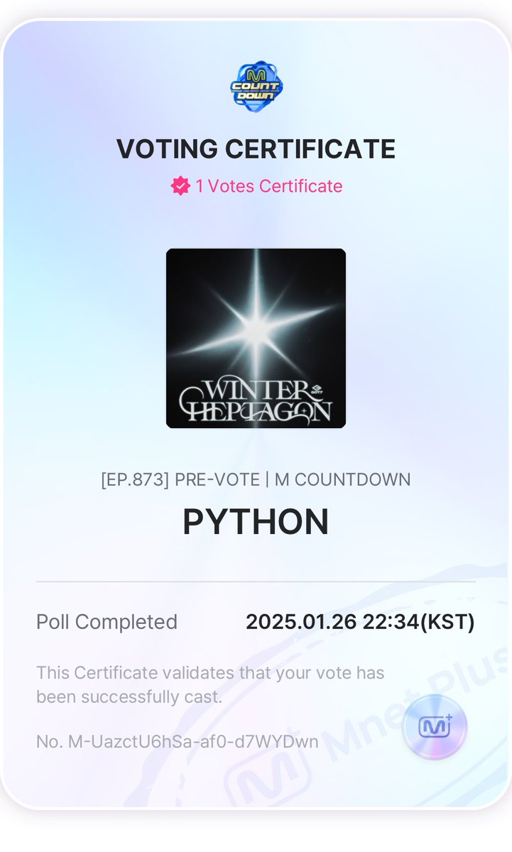 got7justseven's tweet photo. Vote now for GOT7 on Mcountdown ⁦@GOT7Official⁩ #GOT7 #GOT7_Winter_HEPTAGON #GOT7PYTHON https://t.co/l7ri9kuB4s