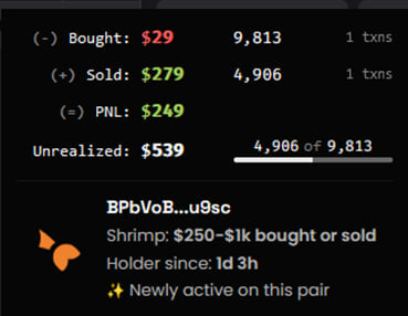 Snipelokibot's tweet photo. Voici les résultats que nos utilisateurs ont pu réaliser en copiant les positions des whales automatiquement.  
➤ 29$ 👉🏼 788$
➤ 58$ 👉🏼 1205$
➤ 294$ 👉🏼 6132$
➤ 294$ 👉🏼 5845$ https://t.co/J3KDOocE1p