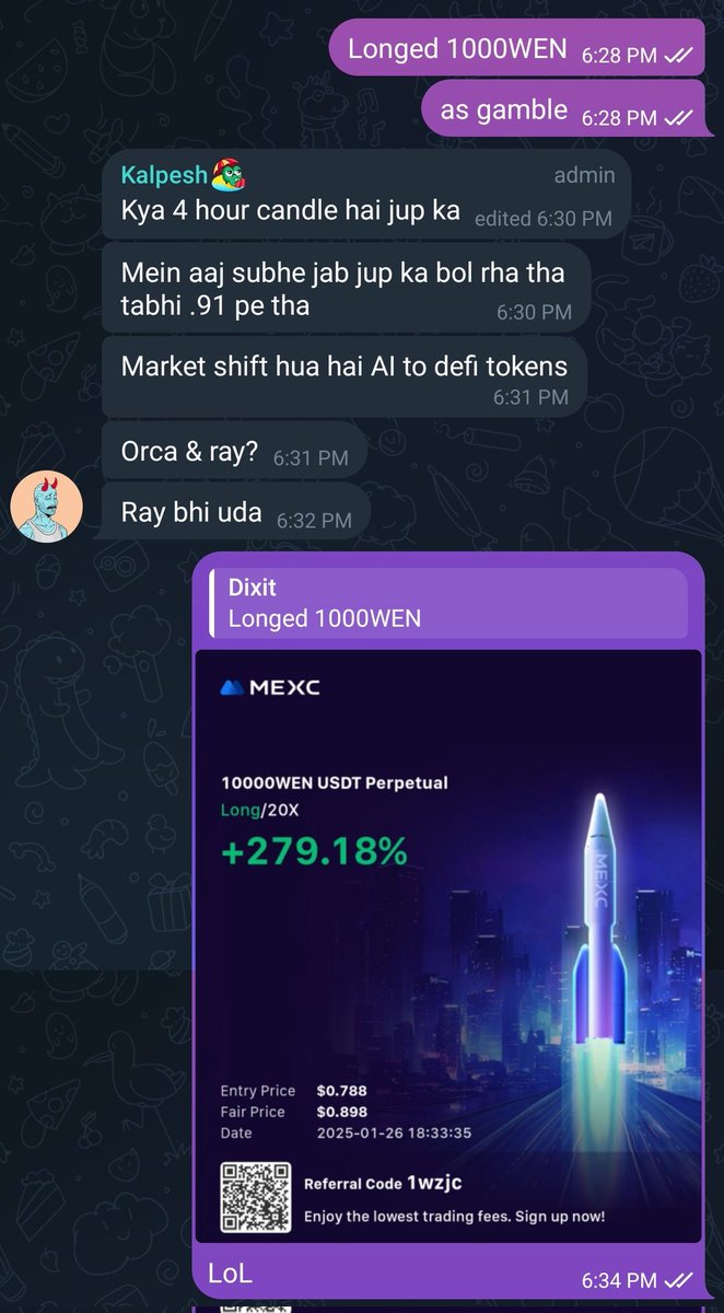 Dixitrao_'s tweet photo. $WEN 14% move in 6 mins ❓
Yeah only possible in our group 👀✍️
@CrypticJay_ 

Also join our Free TG channel👇 - https://t.co/ofhYDHTBRF https://t.co/lknWwy0XBT