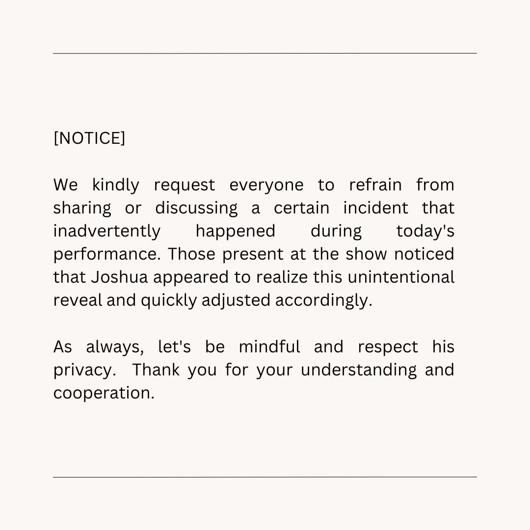 hjszones's tweet photo. ‼️ notice

we ask for everyone’s understanding. thank you! https://t.co/TLb5x5QVIU