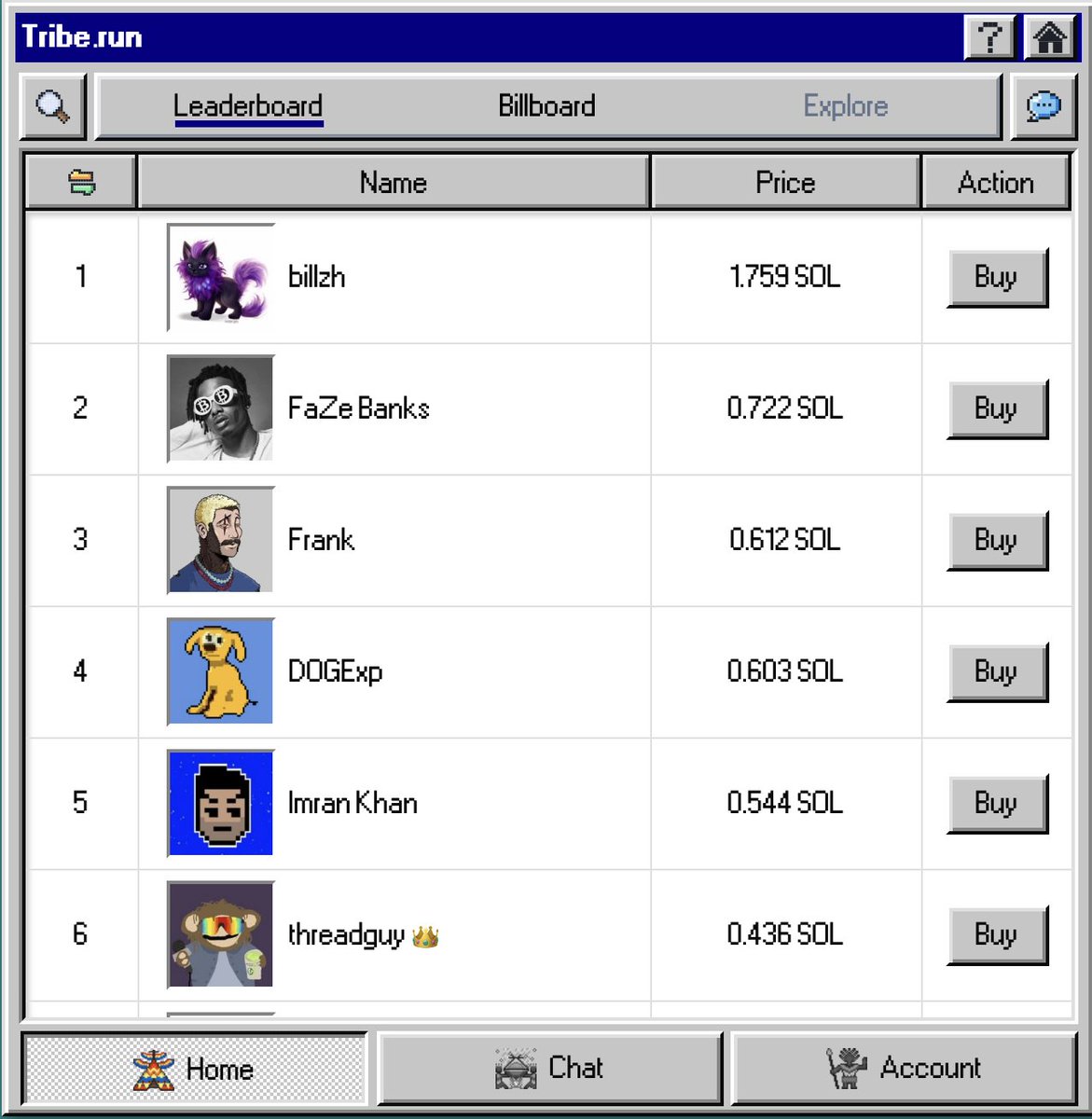 Just signed up to <a href="/tribedotrun/">Tribe.run</a>, a new friend tech like social app

UI is pretty cool and seems pretty hyped

Join while it's early - early bird gets the warm

tribe.run/join/b1e2a9