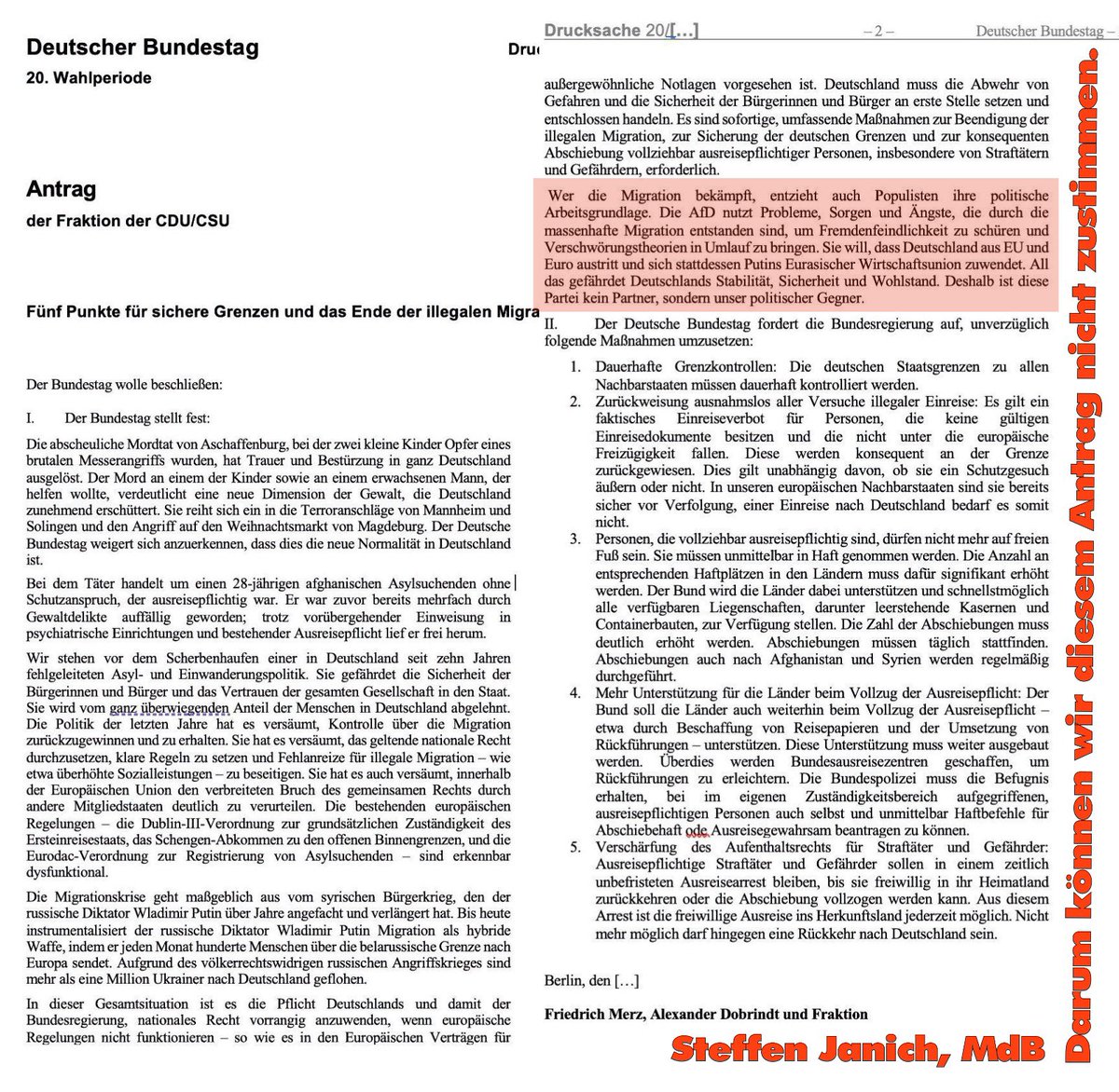 Somit ist klar was von Merz und seiner CDU zu halten ist. Bitte weiter verbreiten.