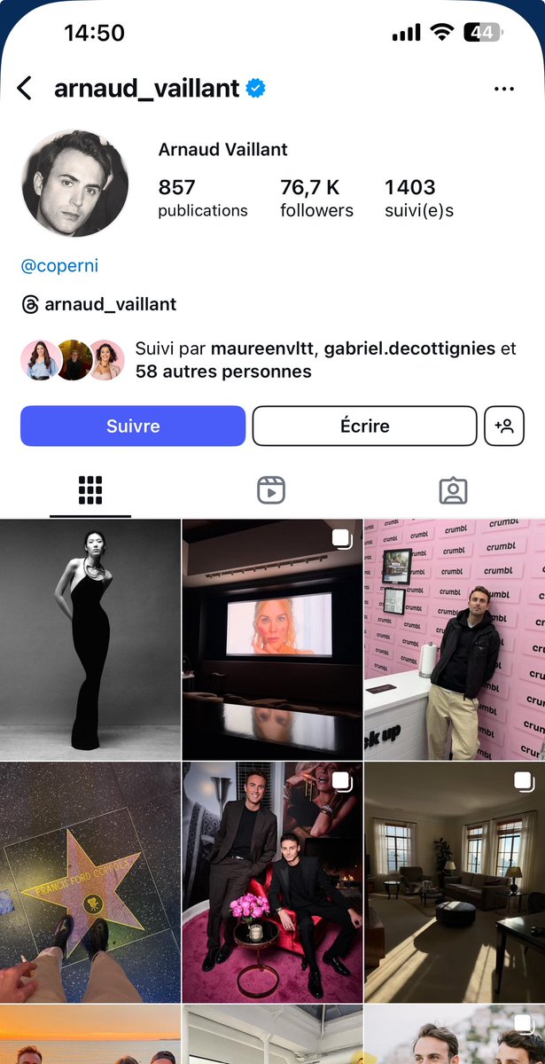 Le directeur  de Coperni Arnaud qui follow Ebony !!! Non ma gooo va faire la FASHION WEEK 👑👑😭 #StarAcademy #StarAcadamyLeLive #EbonyGagnante #ebony