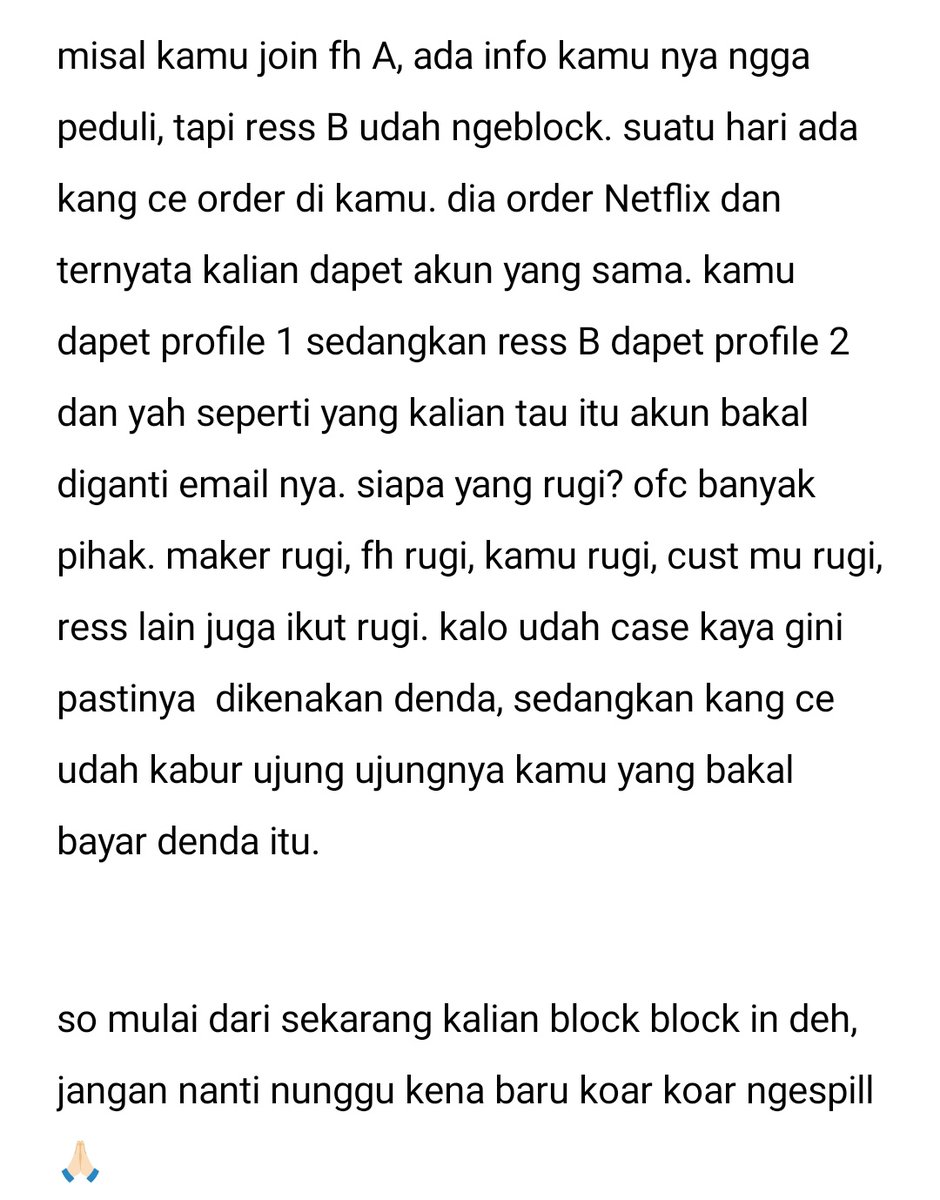 sqchoollife's tweet image. buat para ba app prem khususnya netflix please kalo ada info kang ce &amp;amp; kang resel itu minta tolong di sebar &amp;amp; di block juga jangan cuma di abaikan karena satu block dari kalian itu sangat berarti🙏🏻

#zonauang