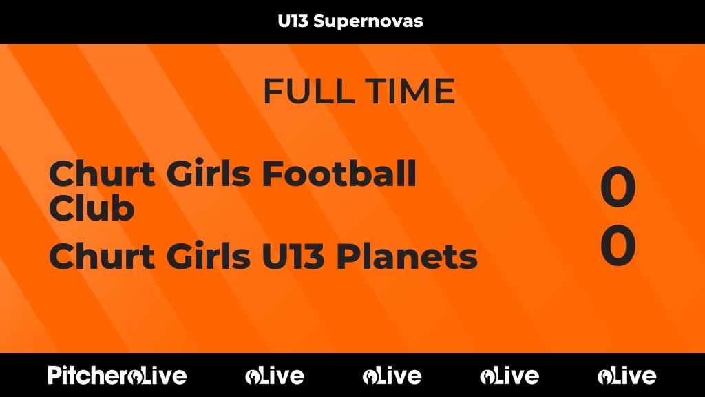 FULL TIME: Churt Girls Football Club 0 - 0 Churt Girls U13 Planets
#CHUCHU #Pitchero
churtgirlsfc.co.uk/teams/259303/m…