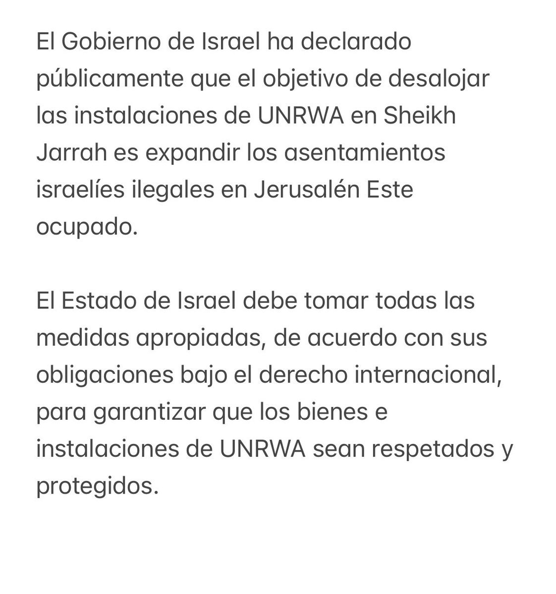 NoticiasONU's tweet photo. Israel ordena a @UNRWA abandonar su sede de Jerusalén Este ocupado antes del 30 de enero.
Esta orden contradice las obligaciones del derecho internacional de los Estados miembros de la ONU. https://t.co/srAsJqISUt