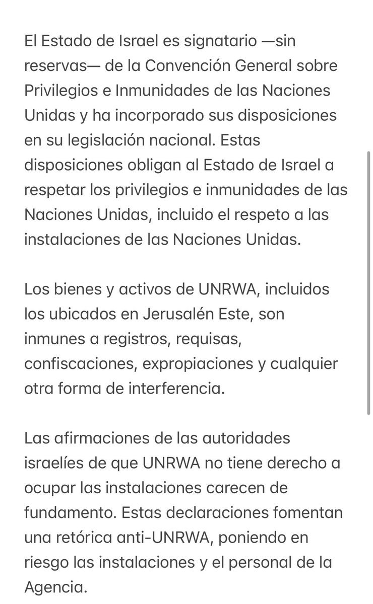 NoticiasONU's tweet photo. Israel ordena a @UNRWA abandonar su sede de Jerusalén Este ocupado antes del 30 de enero.
Esta orden contradice las obligaciones del derecho internacional de los Estados miembros de la ONU. https://t.co/srAsJqISUt