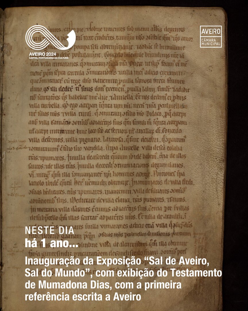 Há um ano Aveiro iniciava o seu capítulo como Capital Portuguesa da Cultura 2024 🎨🎻🎬

Este ano, passamos o testemunho a Braga. Desejamos a Braga um ano tão inspirador e transformador quanto o que vivemos!

#municipiodeaveiro #aveiro #aveiro2024