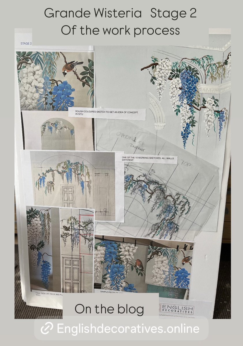 Working on another update today on my blog . Stage 2 , the sample work for the Grande Wisteria completed almost 2 years ago. Check out the wisteria at englishdecoratives.online