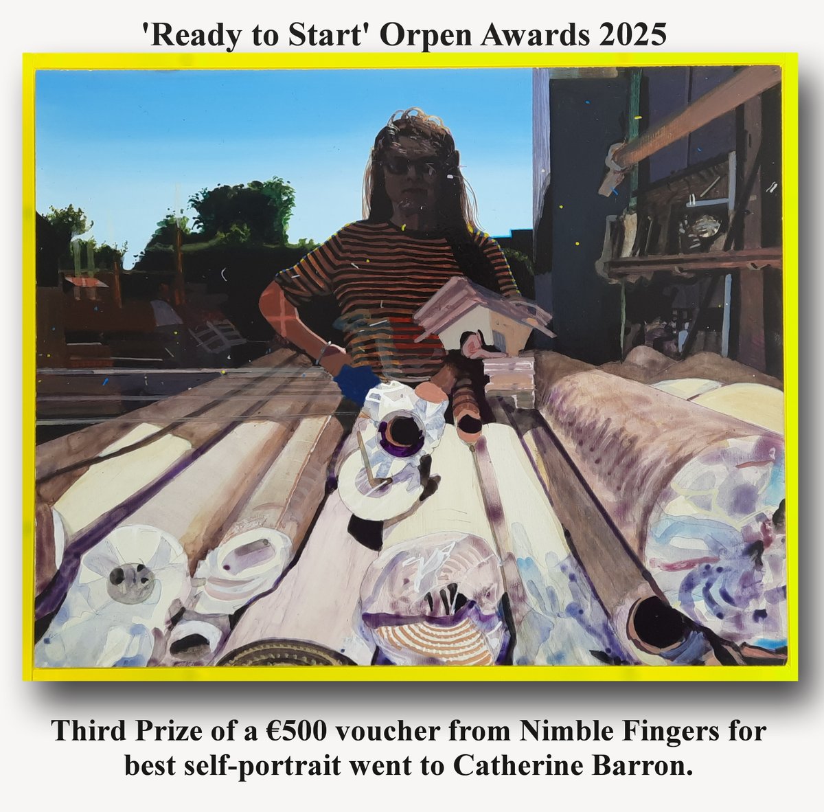 The Sir William Orpen 'Ready to Start' Awards took place last night, and the winners are - 1st Prize €5000 awarded to Ciaran Taylor, 2nd Prize €1000 to Brian Gallagher and 3rd Prize €500 to Catherine Barron. 
All 256 entries can be viewed on SirWilliamOrpen.com