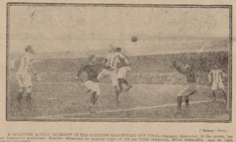 25 Jan 1913
Abercorn 4-1 Arbroath
Scottish Qualifying Cup Final
Cathkin Park, Glasgow
Attendance 12,000

Abercorn were Paisley’s other professional club before folding in 1920

Abercorn wearing stripes in the pics (blue &amp; white)

1/2

<a href="/PaisleyHeritage/">Paisley Heritage SCIO</a> <a href="/ArbArchive/">Arbroath FC Archive</a>