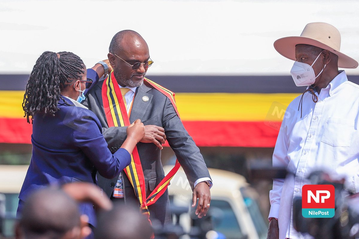 Adonia Ayebare (@adoniaayebare) on Twitter photo I am exceedingly humbled on being awarded a medal by <a href="/KagutaMuseveni/">Yoweri K Museveni</a> in recognition of my contribution to Uganda's foreign policy over the years, specifically the role I played as Deputy Chief executive officer in the organization of G77 and NAM summits and Chairing of the two I am exceedingly humbled on being awarded a medal by <a href="/KagutaMuseveni/">Yoweri K Museveni</a> in recognition of my contribution to Uganda's foreign policy over the years, specifically the role I played as Deputy Chief executive officer in the organization of G77 and NAM summits and Chairing of the two