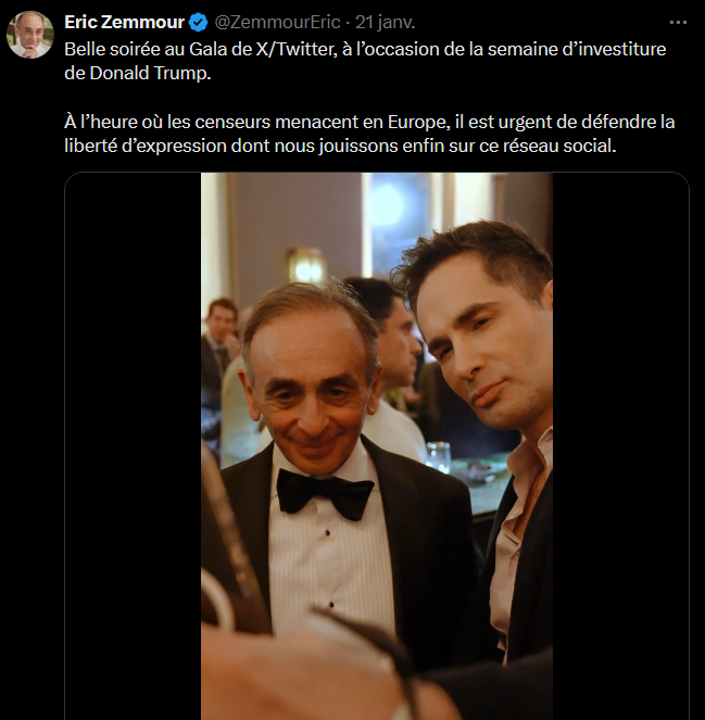 S_Kbreizh's tweet photo. Pour info, l'homme politique important dont Zemmour est fier d'avoir rencontré lors l'investiture de Trump et faisant un selfie avec lui, est l’acteur de films porno gay, Michael Lucas...😉 https://t.co/OjbWRdw6BS