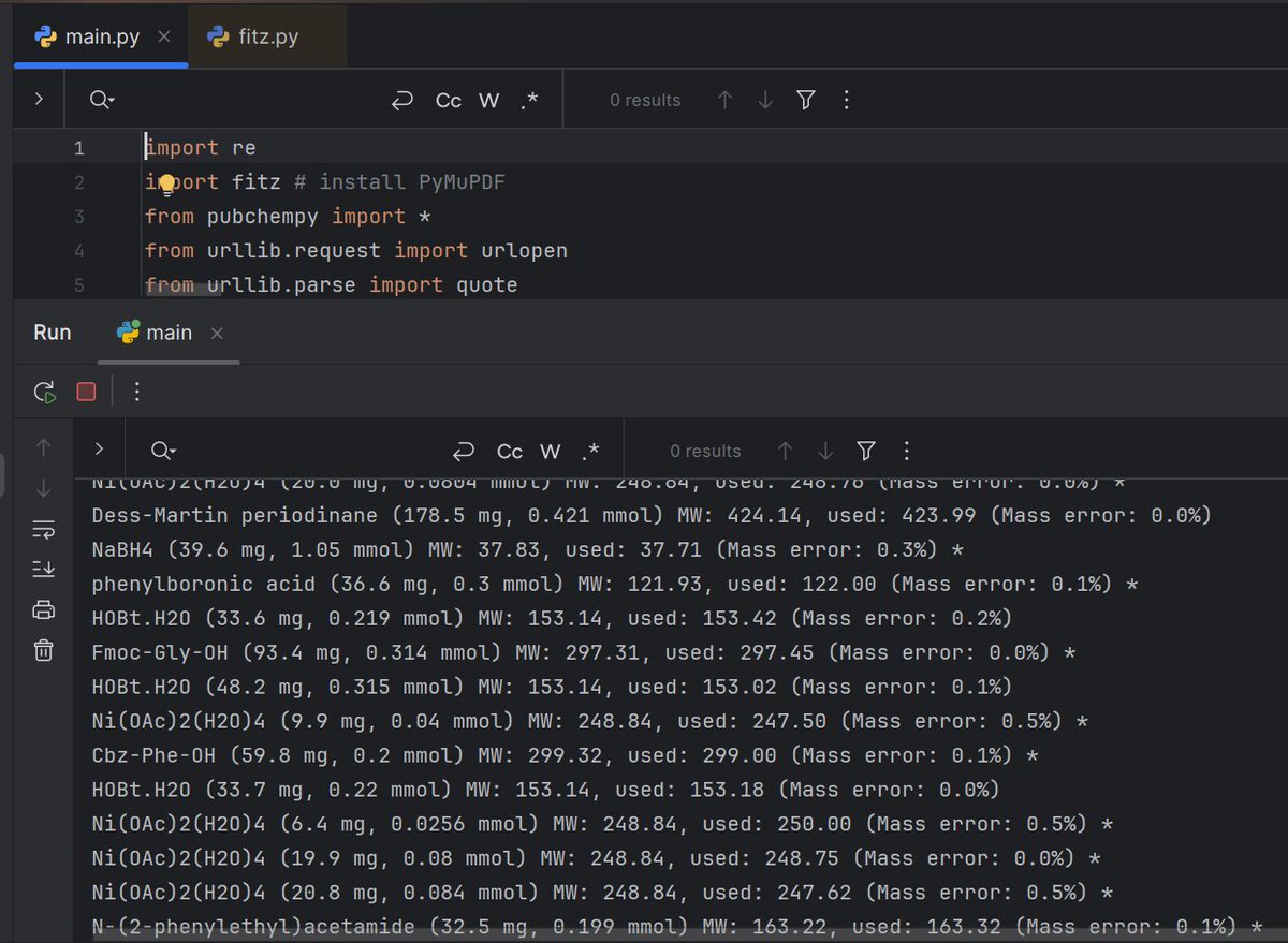 ChristmannGroup's tweet image. LLM-assisted tool generation is awesome. To extend the HRMS checker (doi.org/10.1021/acs....) to automated experimental checking, a #peptide sequence parser function (ca. 200 lines of code) was generated in under 2 hours #ChemPython #RealTimeChem #Coding