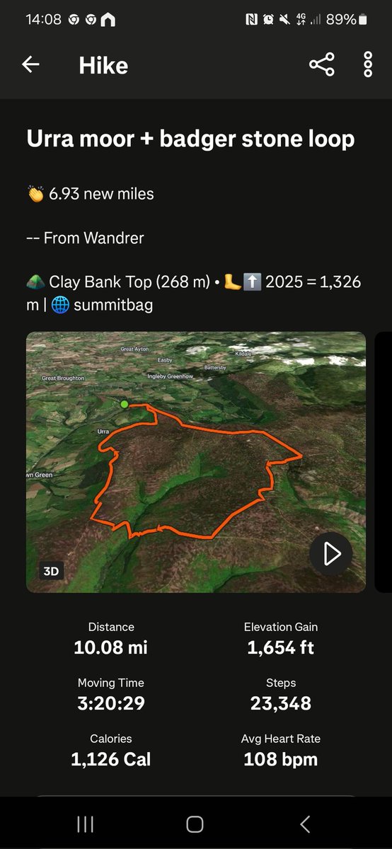 labay88's tweet photo. 10 mile walk today.  Didn't have anything in my legs to go for another big run.  #NorthYorkshireMoors #UrraMoor #BadgerStone https://t.co/aTughowc6E
