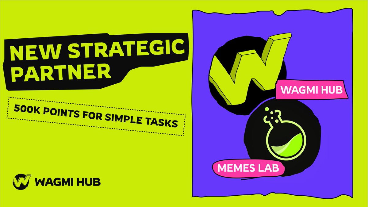 🚀 WAGMI HUB x Memes Lab

We’re excited to announce our partnership with <a href="/memeslabxyz/">LAB</a>, the leading meme-infrastructure app revolutionizing the SocialFi and memecoin landscape on TON!

This partnership combines WAGMI HUB ’s AI-driven tools with Memes Lab’s advanced SocialFi