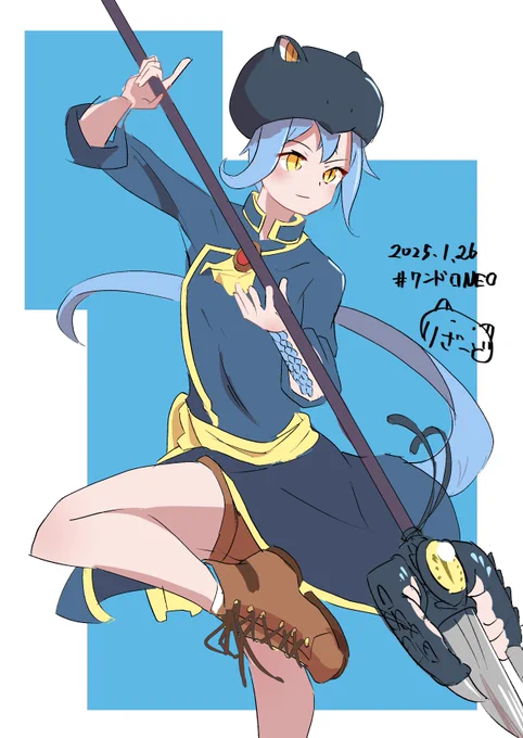 槍構えリザちゃん! #ワンドロNEO 