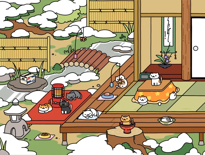 にわさきに遊びにきてね!→ ※アプリを持っていない人はこちら→ #ねこあつめ #ねこあつめ2