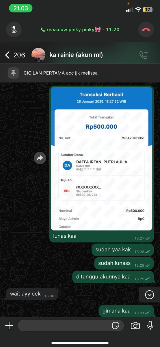 faverfad's tweet photo. guys hati-hati yang mau beli akun ml di @careens__ dia penipuu yaa, akun spay nya 088991997223 #zonajajan #zonaba #zonauang #jbakunml https://t.co/wOElirBBRT