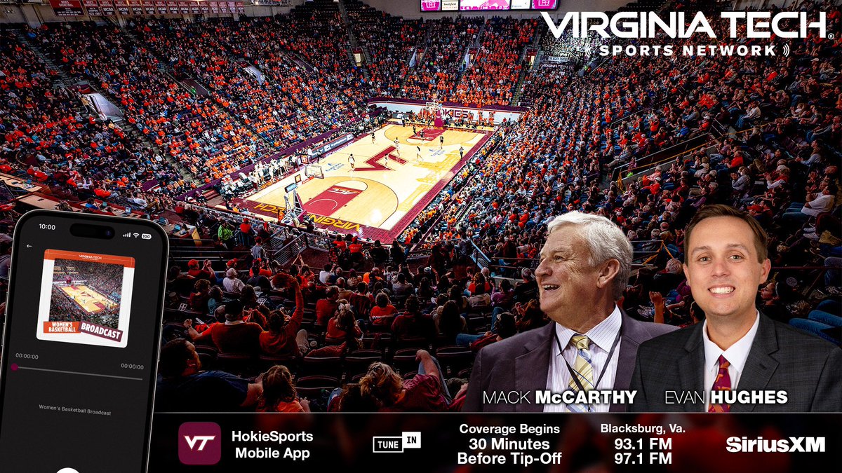 HokiesAudio's tweet photo. @HokiesWBB ๐ No. 20 NC State
๐ Reynolds Coliseum
โฐ 5:30 Tech Tip-Off Show
๐ฑ @HokieSports App ยป https://t.co/9d3PJTWcoQ
๐ Tech goes for its fourth straight road win, fifth over the Wolfpack
๐ #MackIsBack on ๐๏ธ
๐ง How YOU can listen to our broadcast coverage โคต๏ธ
#Hokies ๐ฆ๐