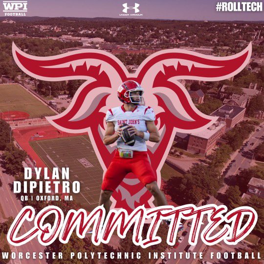 Dylan Dipietro (@dylandipietro4) on Twitter photo Beyond excited to announce my official commitment to WPI '29! Thank you to all of my coaches and the staff at WPI for making this possible! Go engineers! 🐐
<a href="/WPIFootball/">WPI Football</a> <a href="/SaintJohnsFB/">Saint John's HS Football</a> <a href="/CoachRobFB/">Chris Robertson</a> Beyond excited to announce my official commitment to WPI '29! Thank you to all of my coaches and the staff at WPI for making this possible! Go engineers! 🐐
<a href="/WPIFootball/">WPI Football</a> <a href="/SaintJohnsFB/">Saint John's HS Football</a> <a href="/CoachRobFB/">Chris Robertson</a>