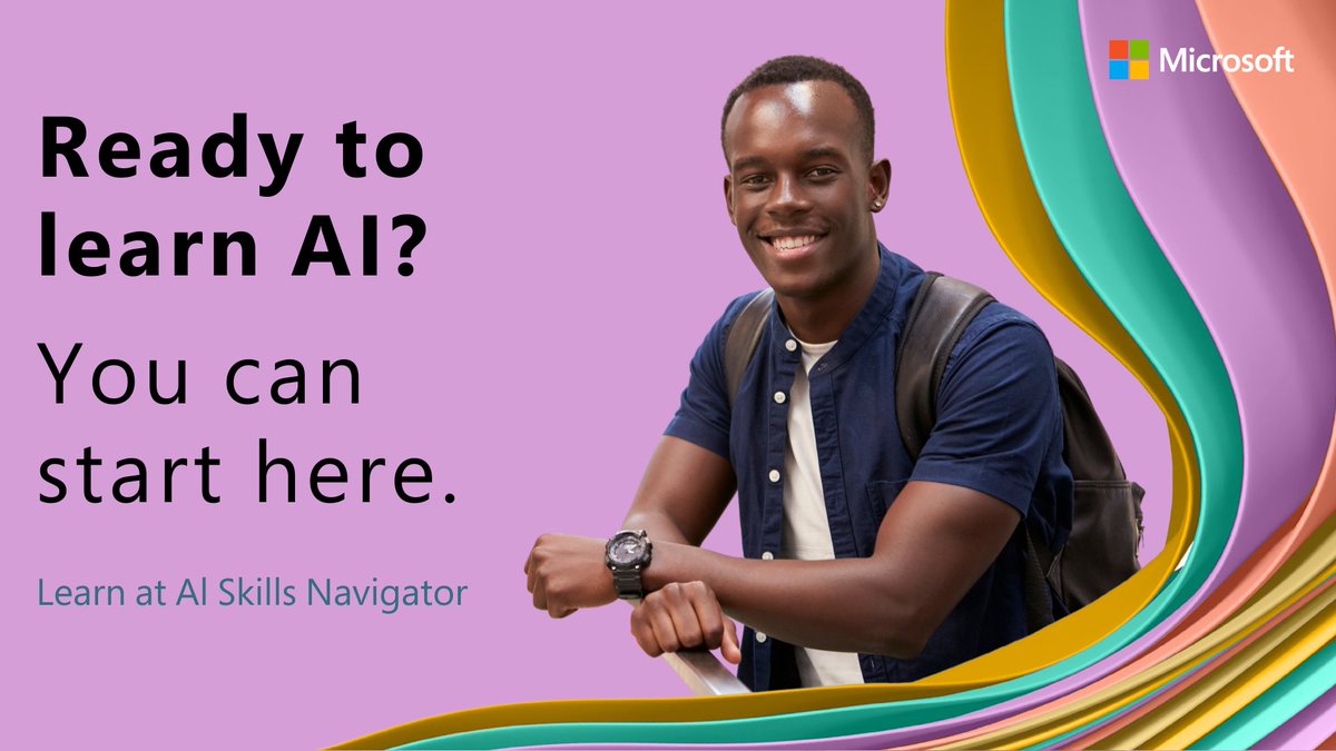 Your next skill? Make it #AI 💯

With the #AISkillsNavigator, Microsoft is making AI learning simple and accessible. From beginner tips to advanced techniques, find the learning path that suits you 🔥

Start here: buff.ly/3Uvv7FD
