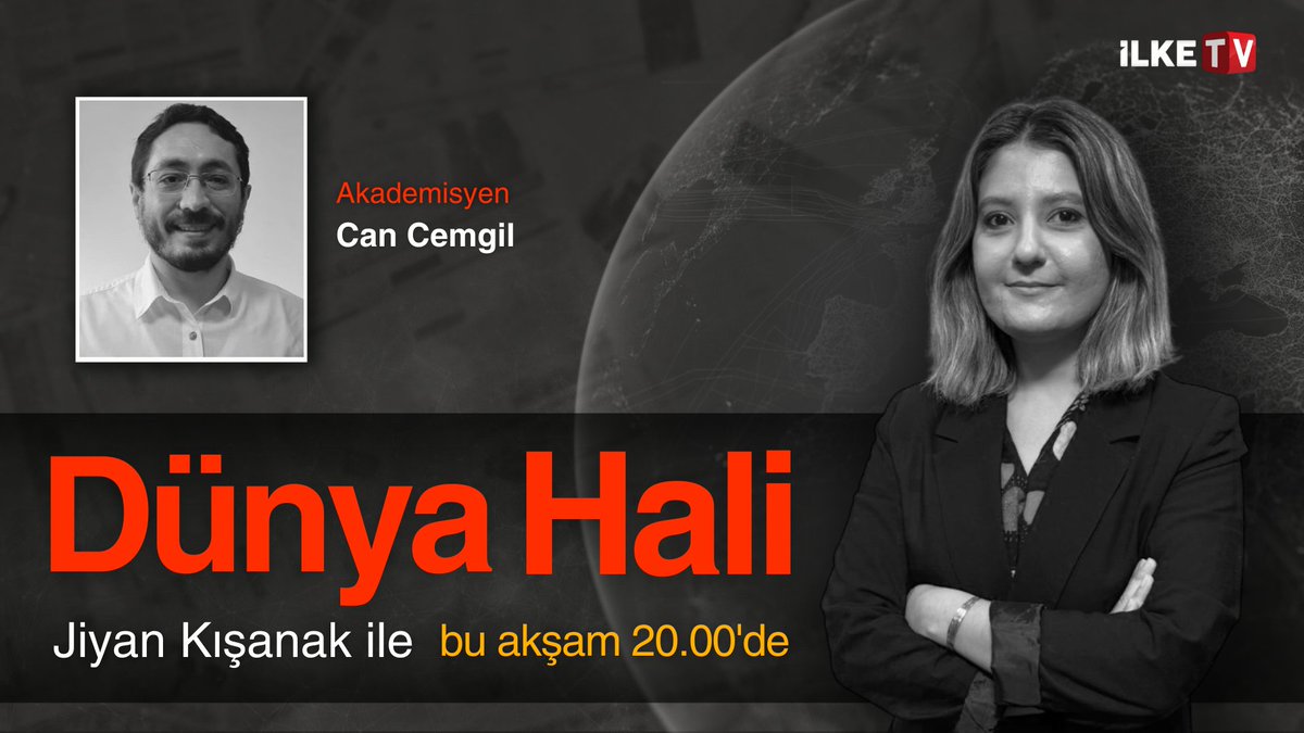ilketvcomtr's tweet photo. 📌ABD dış politikası bu dönemde nasıl bir yol izleyecek? 

📌Trump’ın Ortadoğu stratejisi ne yönde şekillenecek?

🗣️Jiyan Kışanak ile #DünyaHali'nde Akademisyen Can Cemgil (@CanCemgil), ABD dış politikasını değerlendirecek

⏱️#DünyaHali 20:00'de İlke TV'de

🔔Yayınları kaçırmamak için abone olmayı unutmayın