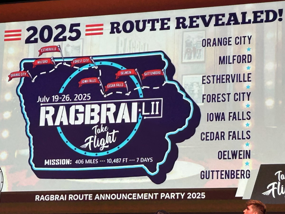 CedarFalls's tweet image. Exciting news! 🚴‍♂️ Cedar Falls is thrilled to welcome @RAGBRAI_IOWA  as an official overnight town! Our community can’t wait to host thousands of riders and support teams bit.ly/4h83YBX 
#RAGBRAI2025 #CedarFallsIA