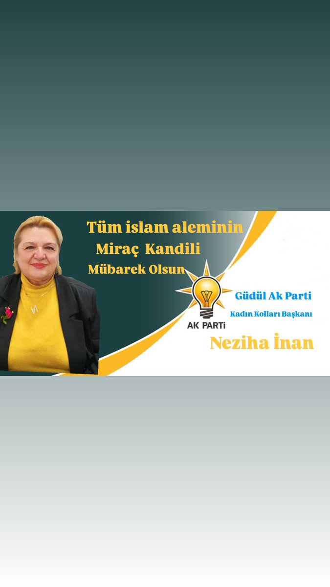AK Kadın Güdül (@akgudulkadnklla) on Twitter photo Bu mübarek gecenin birlik ve beraberliğimize, insanlığın barış ve huzuruna vesile olmasını temenni ederiz.
Miraç Kandilimiz mübarek olsun. #MiraçKandili
<a href="/Nezihanan2/">Neziha İnan</a>
<a href="/hatice_cakmak_/">Hatice Çakmak 🇹🇷</a>
<a href="/aysekesir/">Ayşe Keşir 🇹🇷🇹🇷🇹🇷</a>
<a href="/gudulakparti/">AK PARTİ GÜDÜL</a> Bu mübarek gecenin birlik ve beraberliğimize, insanlığın barış ve huzuruna vesile olmasını temenni ederiz.
Miraç Kandilimiz mübarek olsun. #MiraçKandili
<a href="/Nezihanan2/">Neziha İnan</a>
<a href="/hatice_cakmak_/">Hatice Çakmak 🇹🇷</a>
<a href="/aysekesir/">Ayşe Keşir 🇹🇷🇹🇷🇹🇷</a>
<a href="/gudulakparti/">AK PARTİ GÜDÜL</a>