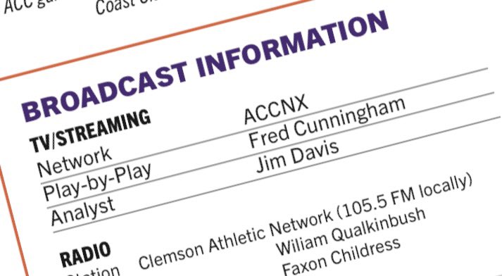 Fred Cunningham (@fredontv) on Twitter photo I’ve got a busy Sunday ahead. Join Coach Jim Davis and me for <a href="/ClemsonWBB/">Clemson Women's Basketball</a> vs. <a href="/CuseWBB/">Syracuse Women's Basketball</a> on <a href="/clemsonvideo/">Clemson Video</a> <a href="/ACCNetworkExtra/">ACC Network Extra</a> Tip-off at 2:00pm! 🏀 I’ve got a busy Sunday ahead. Join Coach Jim Davis and me for <a href="/ClemsonWBB/">Clemson Women's Basketball</a> vs. <a href="/CuseWBB/">Syracuse Women's Basketball</a> on <a href="/clemsonvideo/">Clemson Video</a> <a href="/ACCNetworkExtra/">ACC Network Extra</a> Tip-off at 2:00pm! 🏀