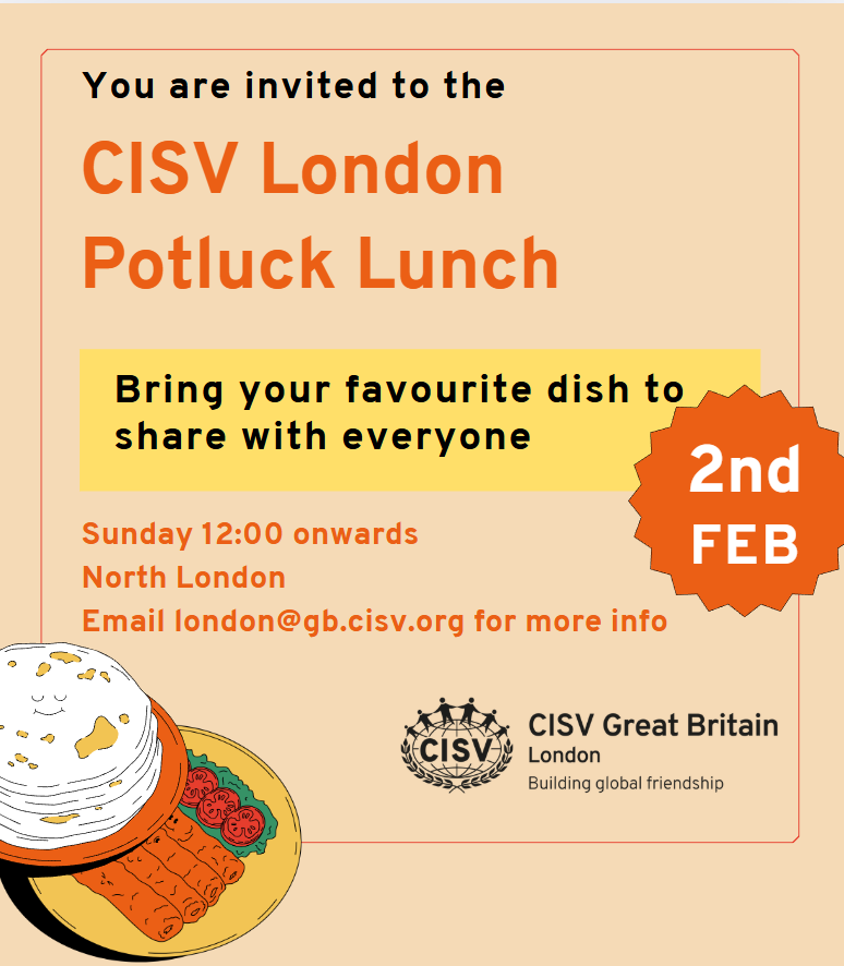Interested in getting more involved with CISV London or want to see what we're about?

One week to go!
12:00 Introduction to CISV London and Programme information Morning
12:30 Community Potluck Lunch
5 mins walk from Bounds Green Tube station. Dm us for the location.

#cisv