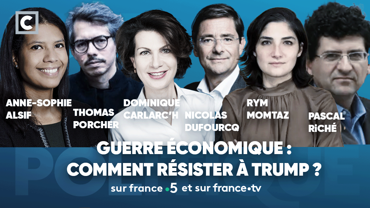 CPolF5's tweet photo. ⏰20h sur @FranceTV 
Avec : 
📌Anne-Sophie Alsif, économiste
📌@PorcherThomas Économiste
📌@dcarlach Vice-présidente @medef 
📌@NicolasDufourcq Directeur général de la Banque publique d'investissement
📌 @RymMomtaz chercheuse
📌Pascal Riché Journaliste @lemondefr https://t.co/0lMg5x3KCJ
